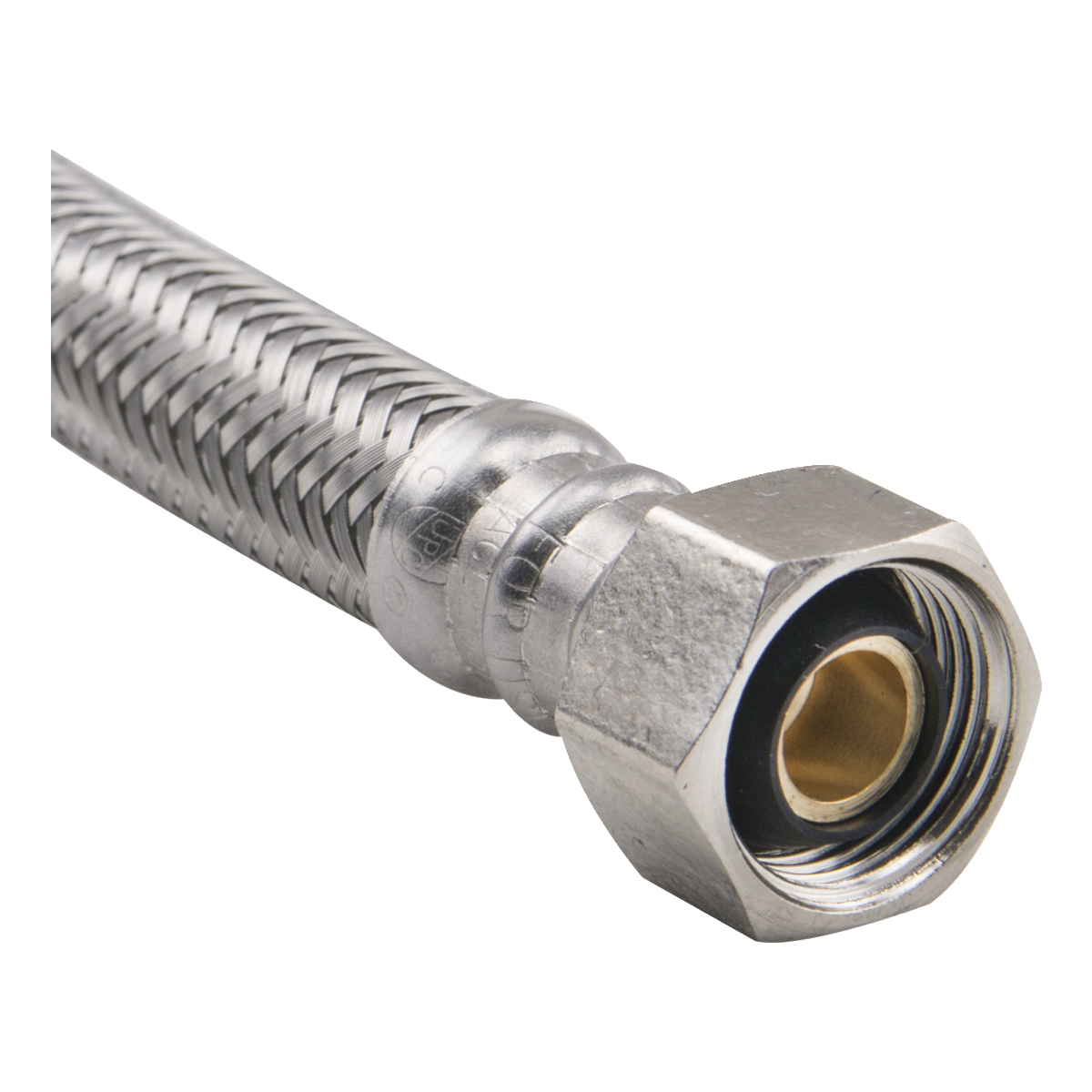 7/16 in. Compression x 1/2 in. FIP Braided Stainless Steel Faucet Connector